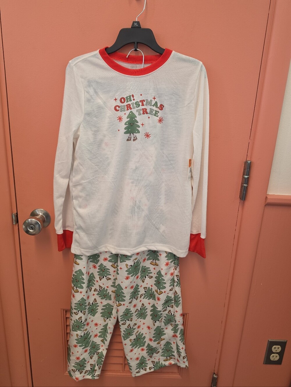 NWT Falls Creek Girls Boys Size XL(14/16) Oh! Christmas Pajamas Holiday Festive